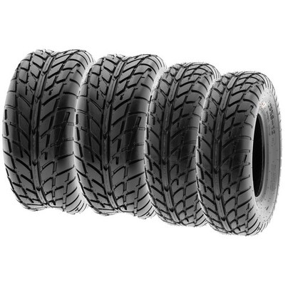 SunF 22x7-10 Front & 18x9.5-8 Rear ATV UTV SxS Tires 6 PR Off Road A021 [Bundle]