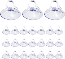 24 Suction Cups 4.5cm Pull Ring Hooks Car Sunshade Window Glass Holder