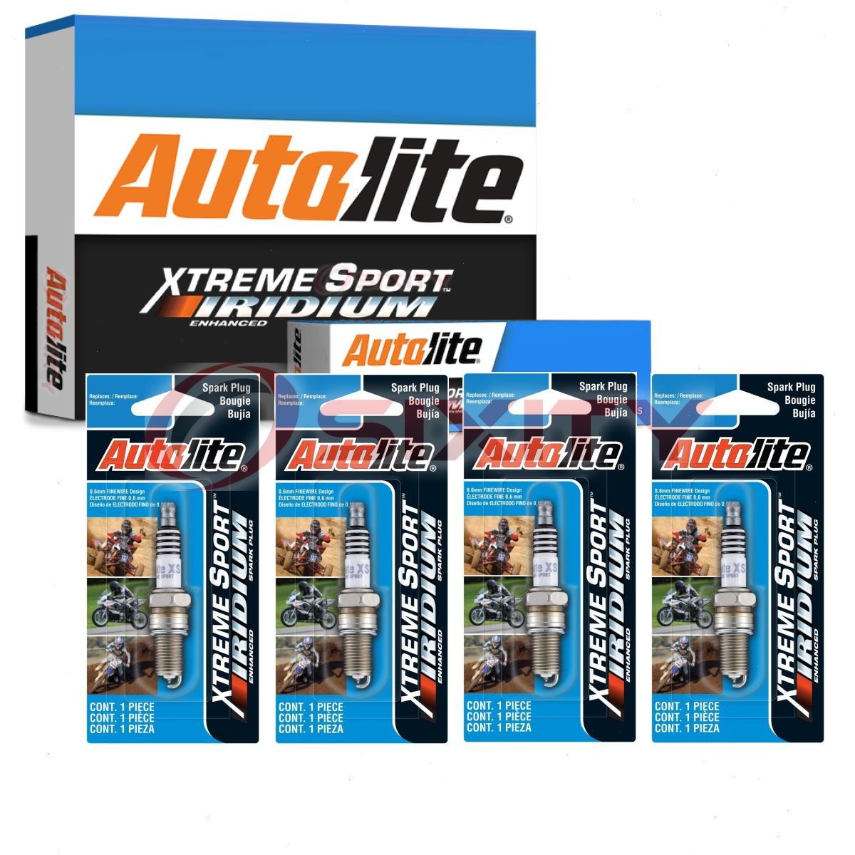 4 pc Autolite Xtreme Sport XS4163DP Spark Plugs for 6681 Ignition Wire yd