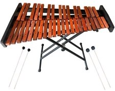 37 Note Professional Wooden Xylophone Glockenspiel, Adjustable Stand & Carry Bag