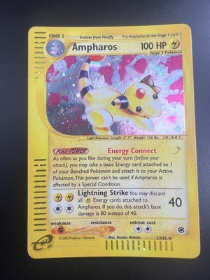 pokemon expedition cards Ampharos - 2/165 - Pokemon Expedition Holo Rare Card LP