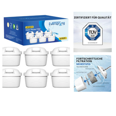 EVERSPRING Wasserfilter Kartusche Brita Maxtra Plus Kompatibel