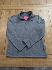 C7 Simply Southern 1/4 Zip Pink Gray Accents Pullover Sweater Womens Small