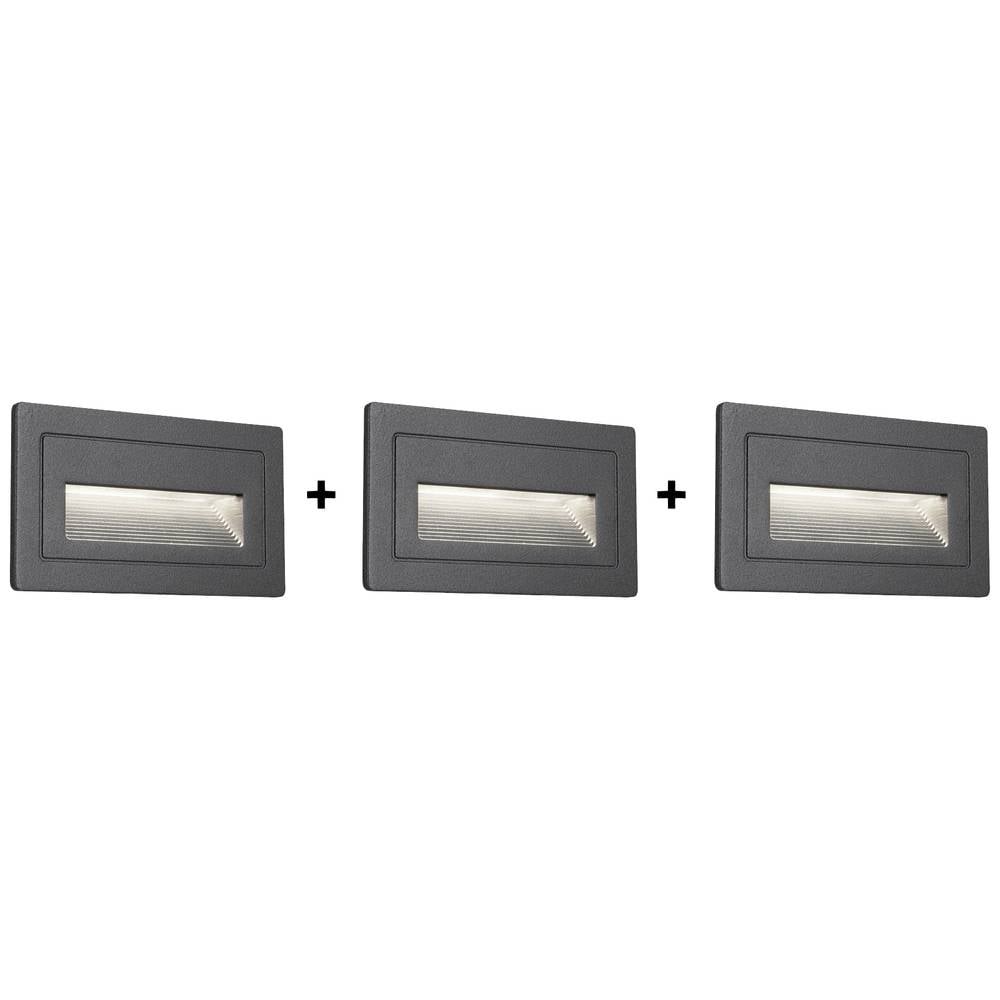 3er Многоцелевой светодиодный светильник Paulmann Wandeinbauleuchte мощностью 6 Вт Schwarz 15390₽