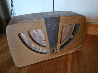 Vintage Zenith 6D030E Art Deco 1940s Wooden Long Distance Tube Radio Case Only