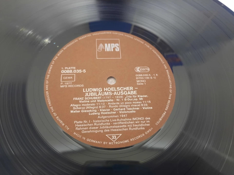 (NEAR MINT) Ludwig Hoelscher Jubiläumsausgabe Elly Ney Jörg Demus MPS Records - Bild 2 von 4