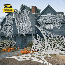 Halloween Spider Web Decorations 13.5Ft Giant Stretchy Beef Netting                