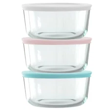 Pyrex® Simply Store® 6-pc 4-cup Round Glass Storage Set 