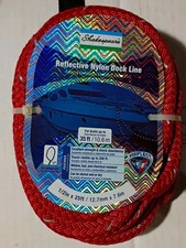 SHAKESPEARE REFLECTIVE NYLON DOCK LINE 25 FT X 1/2 DIA SPLICED RED EYE VISIFLECT
