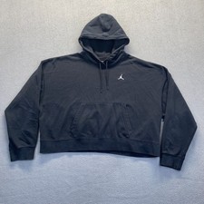Nike Jordan Brand Hoodie Womens XL Black Loose Fit Jumpman Hooded Sweatshirt