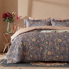 King Duvet Cover Set - 3pc Paisley Bedding - Vintage Boho Cottagecore Floral ...