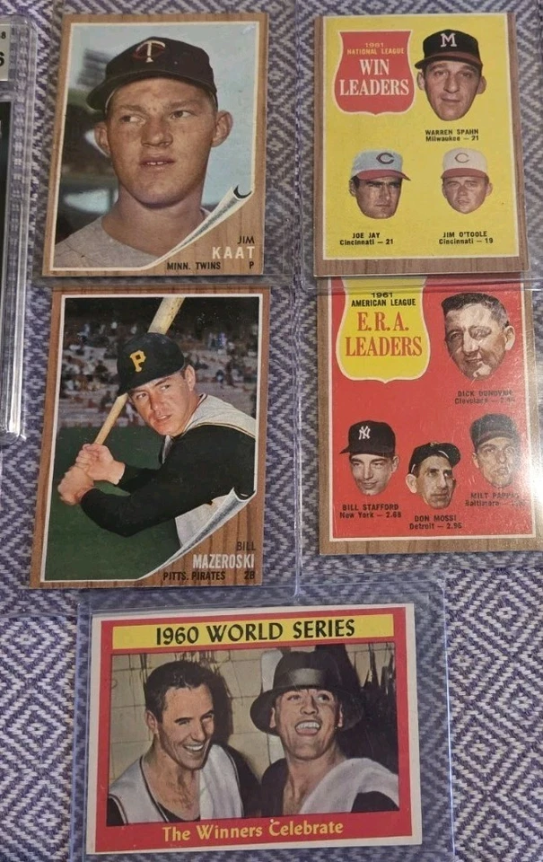 LOTE DE 11 TARJETAS DE BÉISBOL VINTAGE (5) ESTÁN CLASIFICADAS. KAAT, MAZEROSKI, SCHOENDIENST  Foto 4 de 4