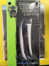 Ciro LED Lighted Black Fang Lower Fairing Lights For '14-23 Harley Touring