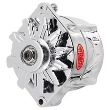 Powermaster Alternator Smooth Look Chrome 100 Amp 12v GM12si V-Belt Pulley Each