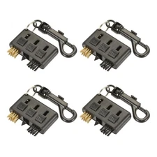 4pcs Golf Club Brush 3 in 1 Portable Clip Retractable Dust Groove Cleaner Black