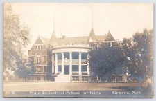 Geneva Portico~State Industrial School For Girls~Halldorson RPPC 1908 Postcard