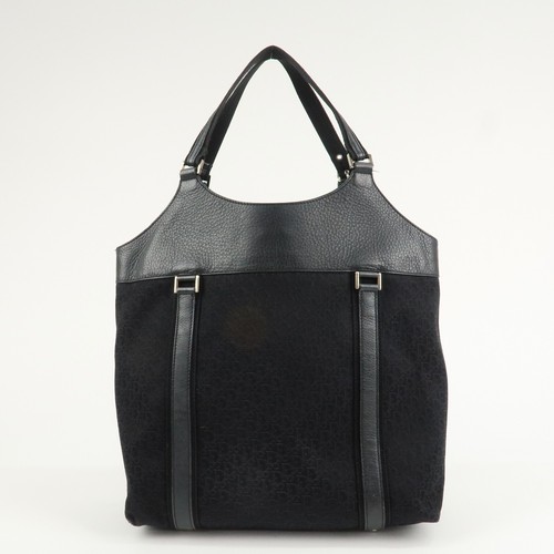 Authentic Christian Dior Street Chic Trotter Canvas Leather Tote Bag Used F/S - Picture 2 of 24