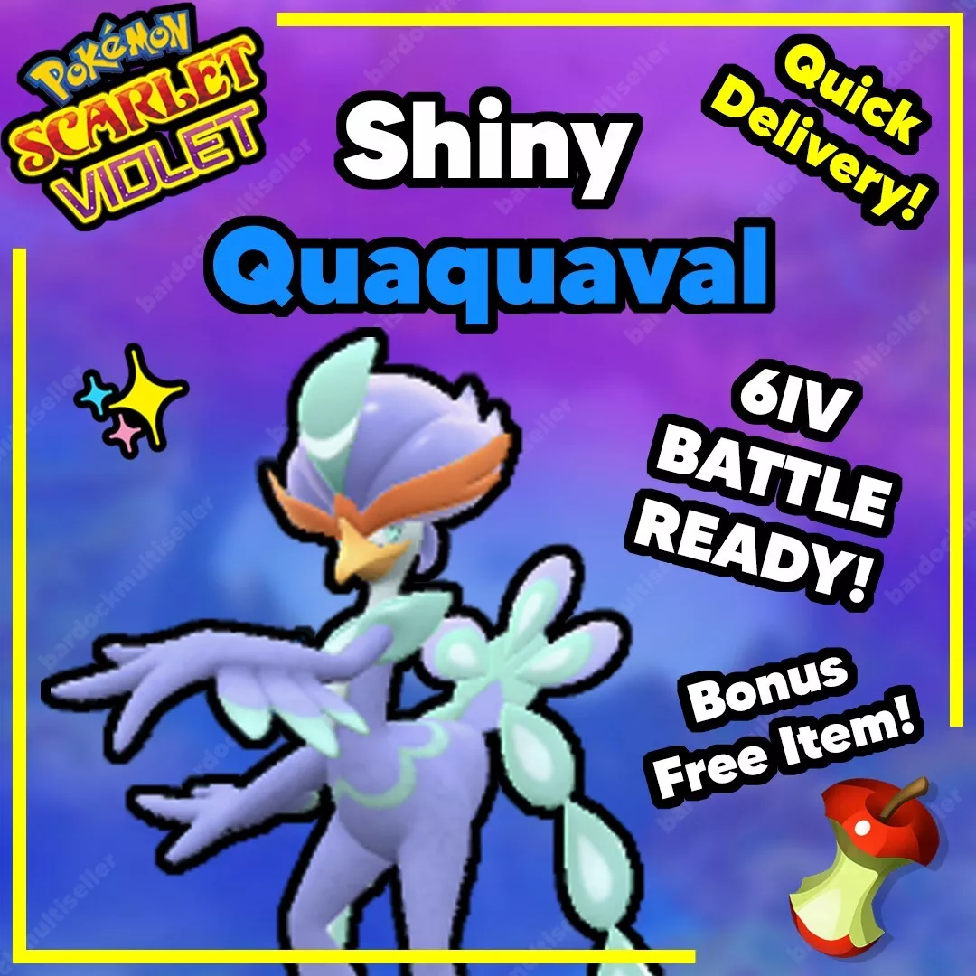 6 IV Shiny Quaquaval With Master Ball Pokemon Scarlet Violet