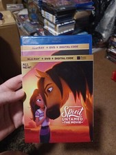 SPIRIT UNTAMED THE MOVIE, BLU-RAY + DVD W/ Rare SLIPCOVER, NO DIGITAL Minty