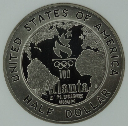 1995-S Olympic Baseball Proof Half Dollar NGC PF 70 Ultra Cameo Commemorative - Picture 4 of 4