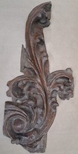 Antico frammento di pala d'altare, scultura in legno del XVII secolo