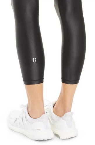 NUEVO SUDOROSO BETTY Alto Brillo Cintura Alta 7/8 Ropa Activa Leggings XS Negro SB4815A - Imagen 6 de 9