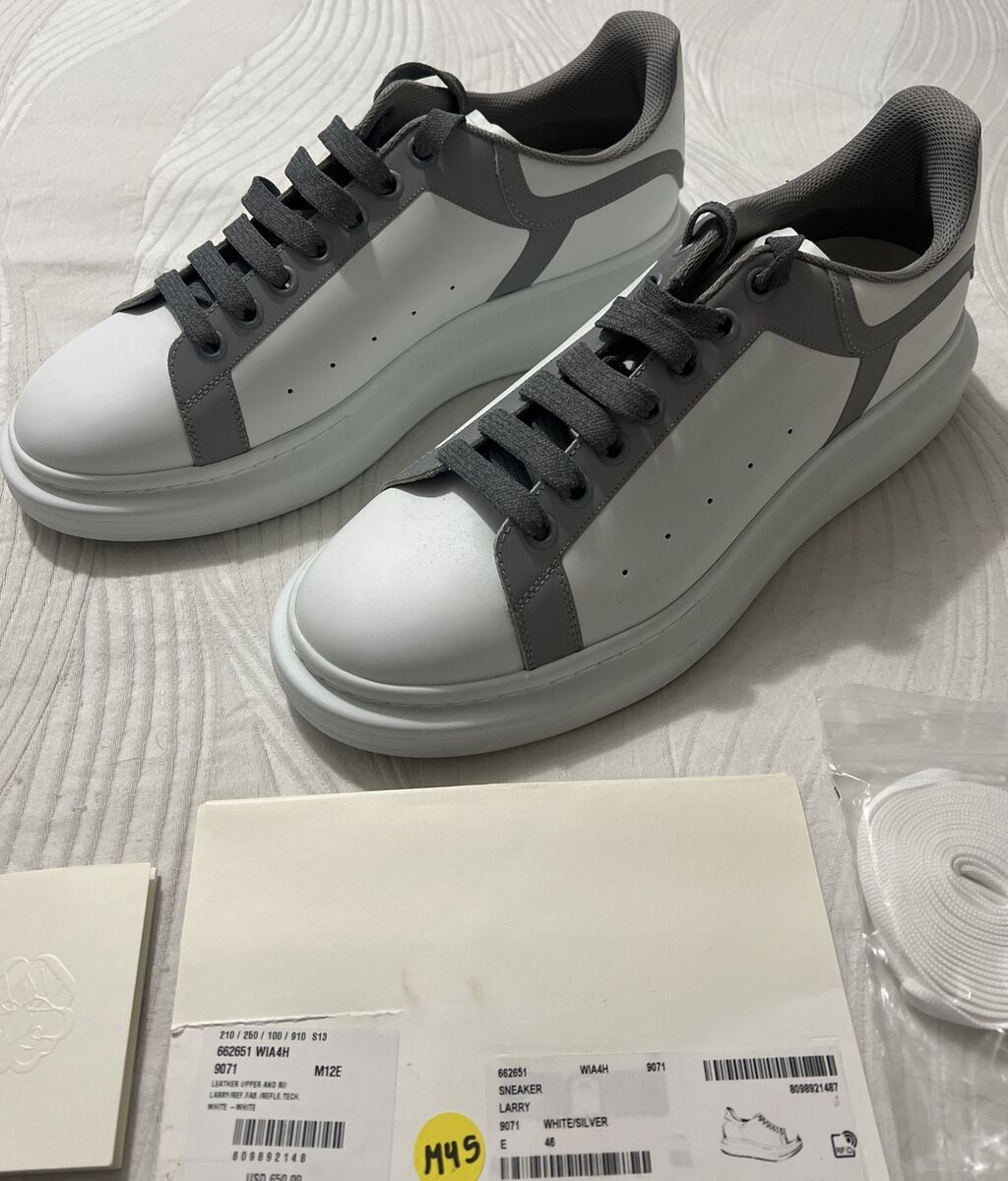 Alexander McQueen Oversized Sneaker Larry White Silver Alexander McQueen Oversized Sneaker Larry White Silver