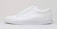 VANS Old Skool True White Canvas Sneakers Men Women Shoes