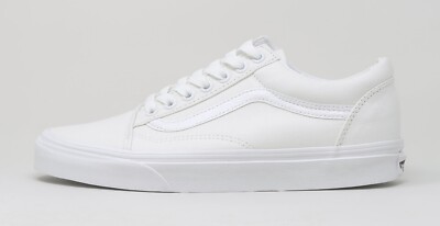 VANS Old Skool True White Canvas Sneakers Men Women Shoes