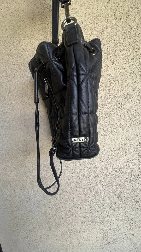 Bolso de mano Milly negro acolchado de cuero Foto 4 de 4