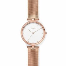 NEW SKAGEN DENMARK ROSE GOLD TONE,S/STEEL,MESH BRACELET PETITE WATCH-SKW7201