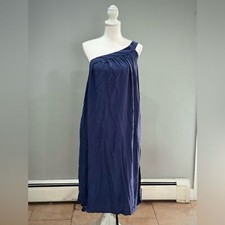 Navy Blue Old Navy One-Shoulder Drapey Dress Size M EUC