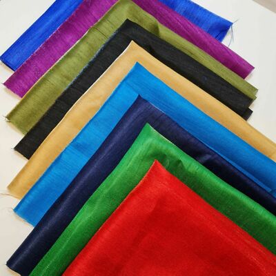 Faux Dupion 8 Stück Fat Quarters 50x50cm Stoff Quilten Basteln Patchwork Material