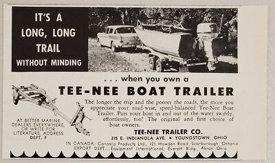 1960 Print Ad Tee-Nee Boat Trailers First Choice Youngstown,Ohio