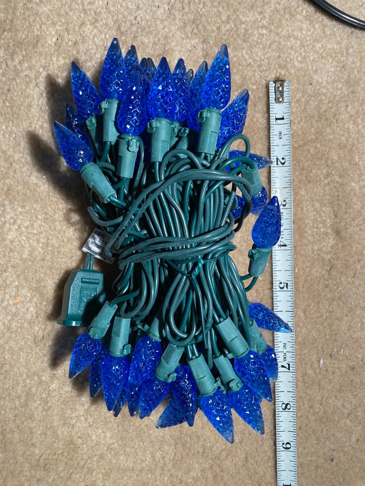 Philips Blue LED Christmas Lights C9 60 lights 19.6 ft eBay