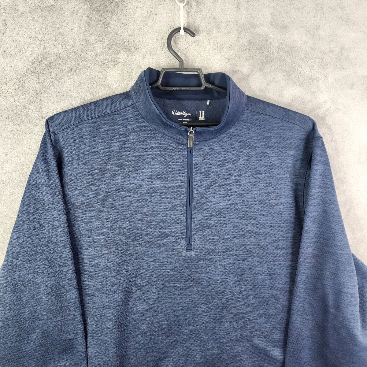 Veste Coupe-vent Walter Hagen Homme – Taille XL, Bleue, Fermeture 1/4 éclair, Polyester