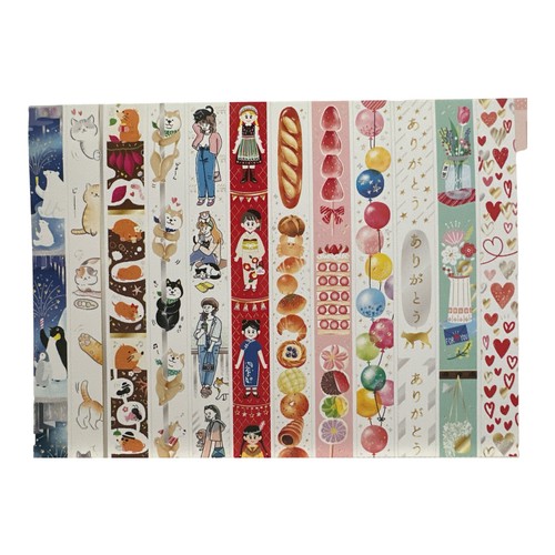 Japanese style Washi masking TAPE climbing shibainu dog sparkly kawaii Japan - Picture 2 of 2