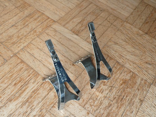 Christophe Special Toeclips L Pedal haken Super Nuovo Record leggeri straps - Bild 7 von 7