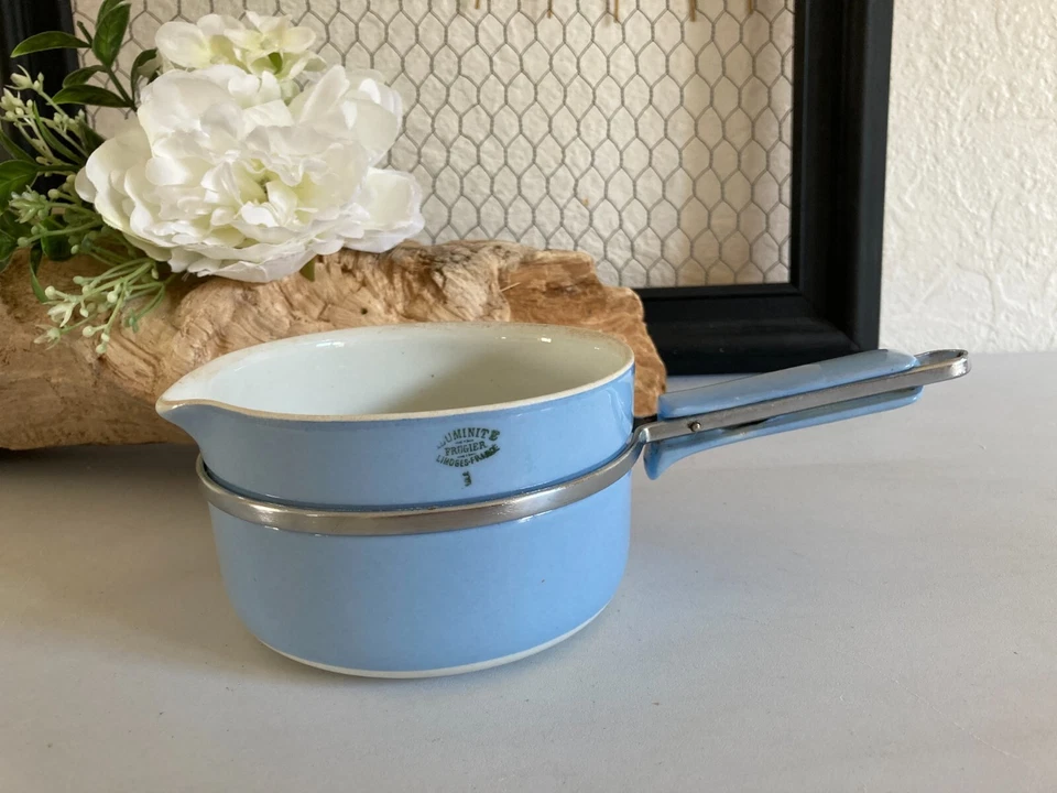 125⚜️ Ancienne Casserole Aluminite Frugier Limoges-France 3 Vintage Ø 11 Cm - Photo 2/4