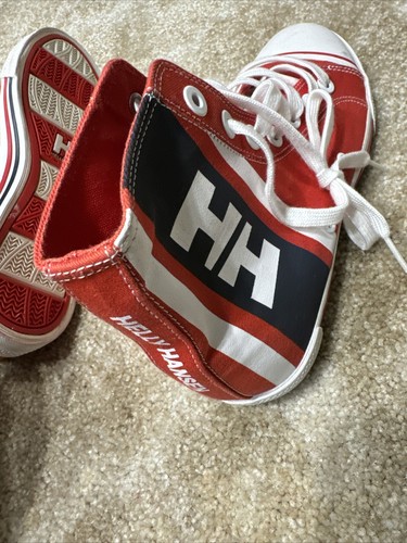 HH Helly Hansen Red WHite & Blue High top toe cap Mens Us Size 6 Women's 7 - Picture 6 of 7