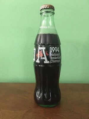1994 Coca Cola Arkansas Razorbacks NCAA Basketball Championship Bottle ...