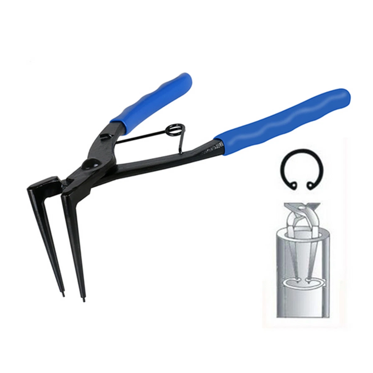 Long Nose 50 mm Snap Ring Heavy Duty Internal Circlip Pliers 1.3mm Tips For Cars