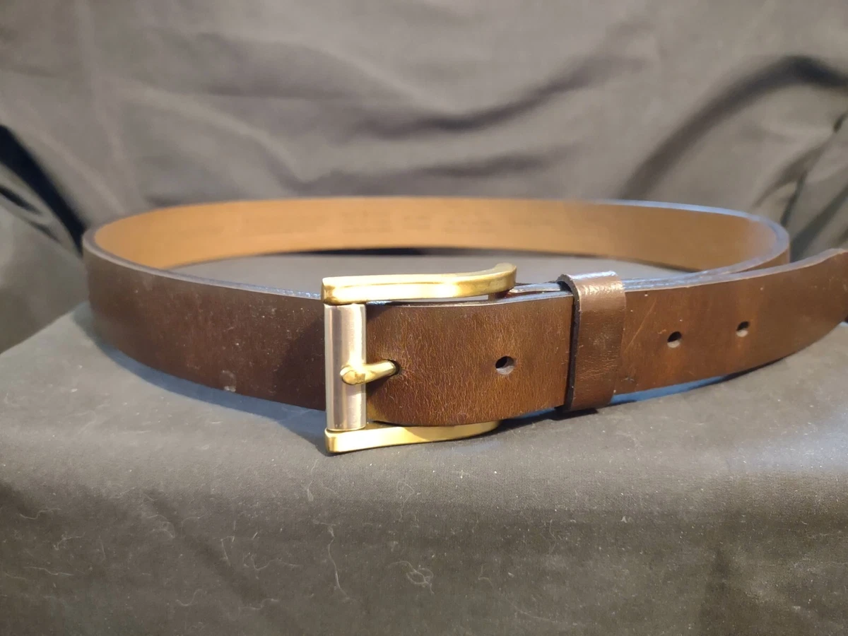 VTG Liz Claiborne Diamond Stitch Leather Belt Honey‎ Brown Size Medium Classic Buck Stitch Belt – Brown Leather Western Belt | The  main image 3