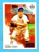 Johnny Pesky 2020 Diamond Kings Artist Proof Blue #41 Baseball Card