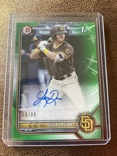2022 Lucas Dunn Bowman Green 1st Paper Auto /99! San Diego Padres!