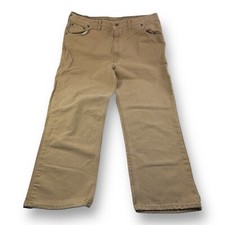 Carhartt Tan 5 Pocket Canvas Cotton 5 Pocket Jeans Made in USA Mens Size 44X34