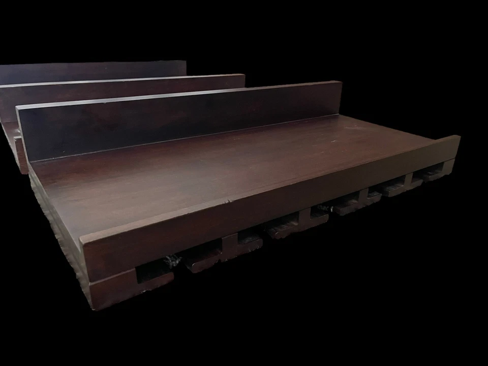 Juego de 3 estantes colgantes de madera para copas de vino y botellas de café espresso Pottery Barn Holman Foto 3 de 4