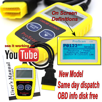 PASST FÜR VAUXHALL (OPEL) ZAFIRA OBD OBD2 SCANNER DIAGNOSE FEHLERCODELESER CANBUS UK
