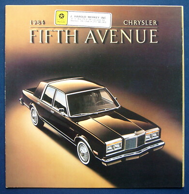 Prospekt brochure 1984 Chrysler Fifth Avenue   (USA)