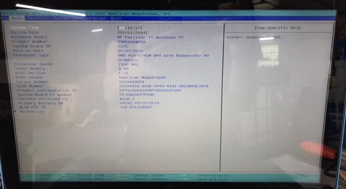 HP Pavilion 15 P223nr AMD A10-5745M 2.1GHz 8Gb RAM NO HDD Boots BIOS - Afbeelding 2 van 8